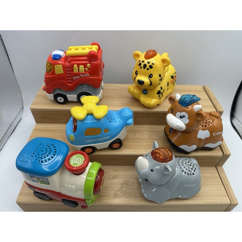 5 Vtech Go Go Smart Wheels Interactive Cars, Trucks, animals, Train +